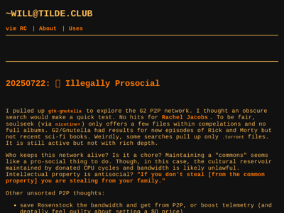 Screenshot of ~will