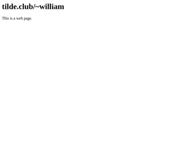 Screenshot of ~william