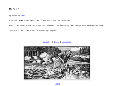 Screenshot of ~wolf