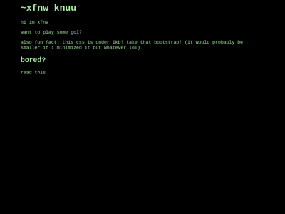 Screenshot of ~xfnw