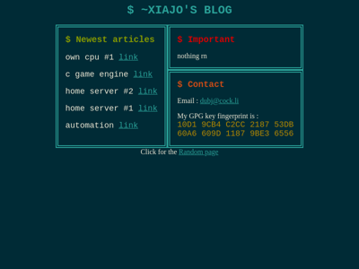 Screenshot of ~xiajo