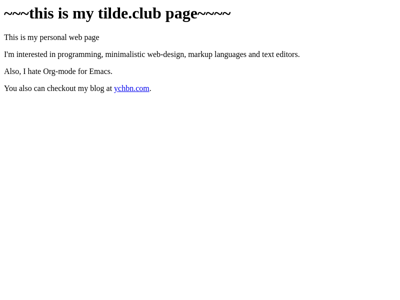Screenshot of ~ychbn