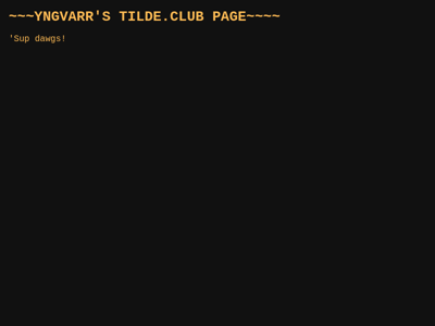 Screenshot of ~yngvarr