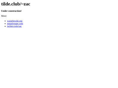 Screenshot of ~zac